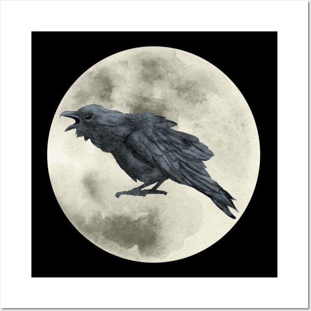 Full Moon Raven Wall Art by Kylie Paul